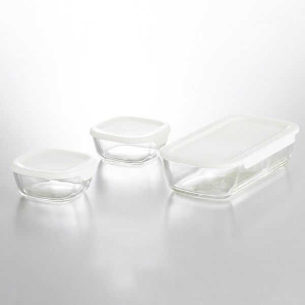 ハリオ 耐熱ガラス製保存容器Mサイズ3点セット【S】9513-070 