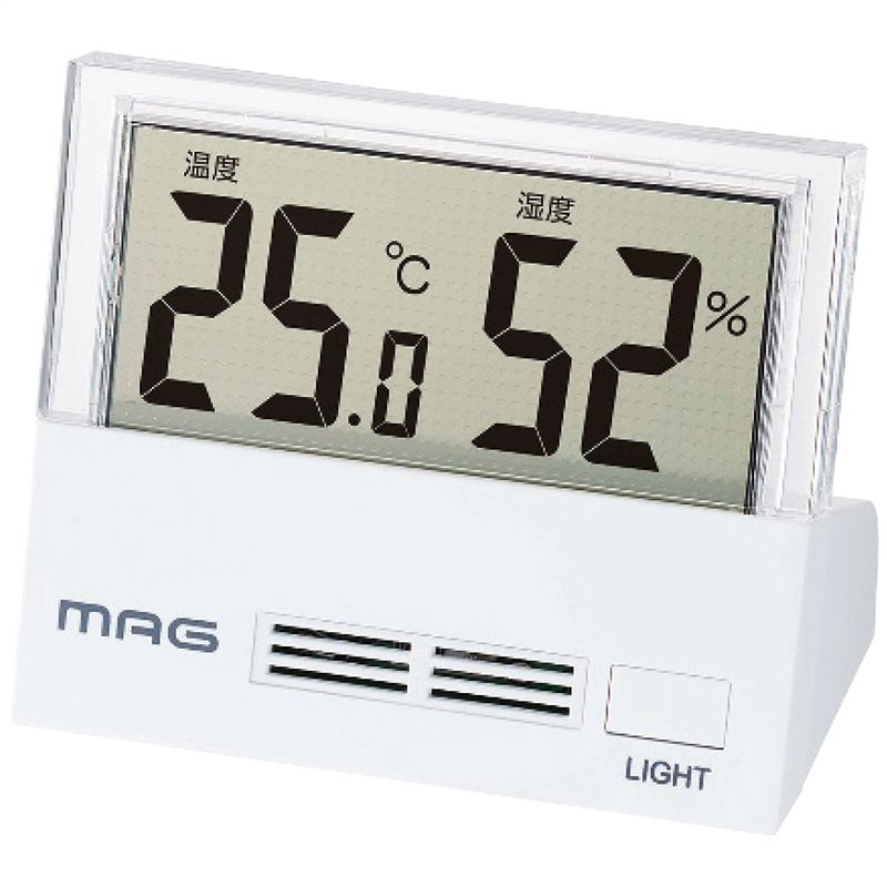 マグ デジタル温湿度計 シースルー【S】1424-070 